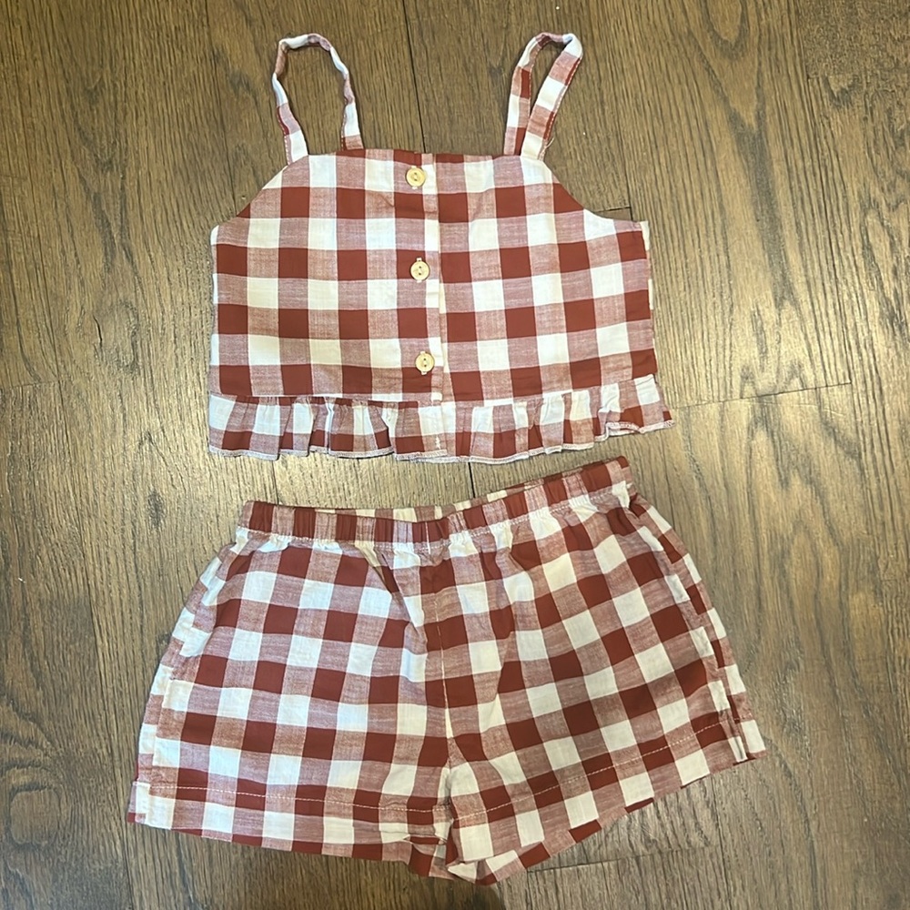H&M 3T Linen Checked Set